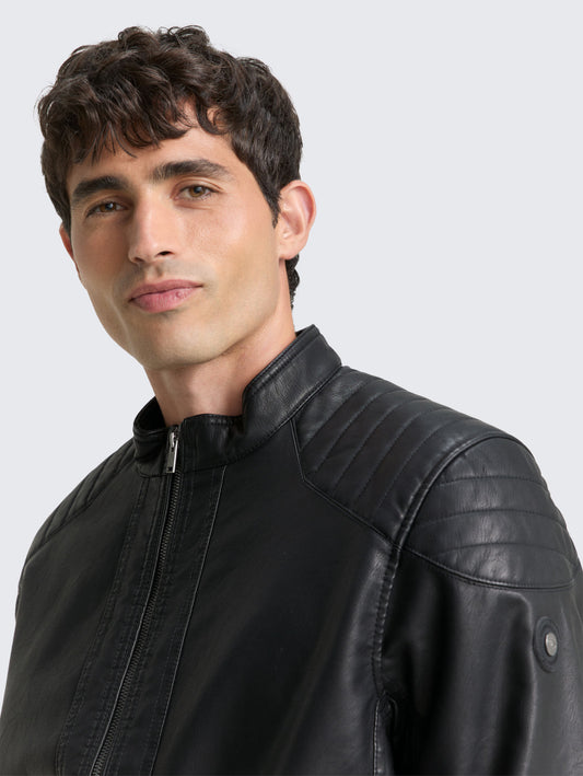 TOM TAILOR PU LEATHER BIKER JACKET