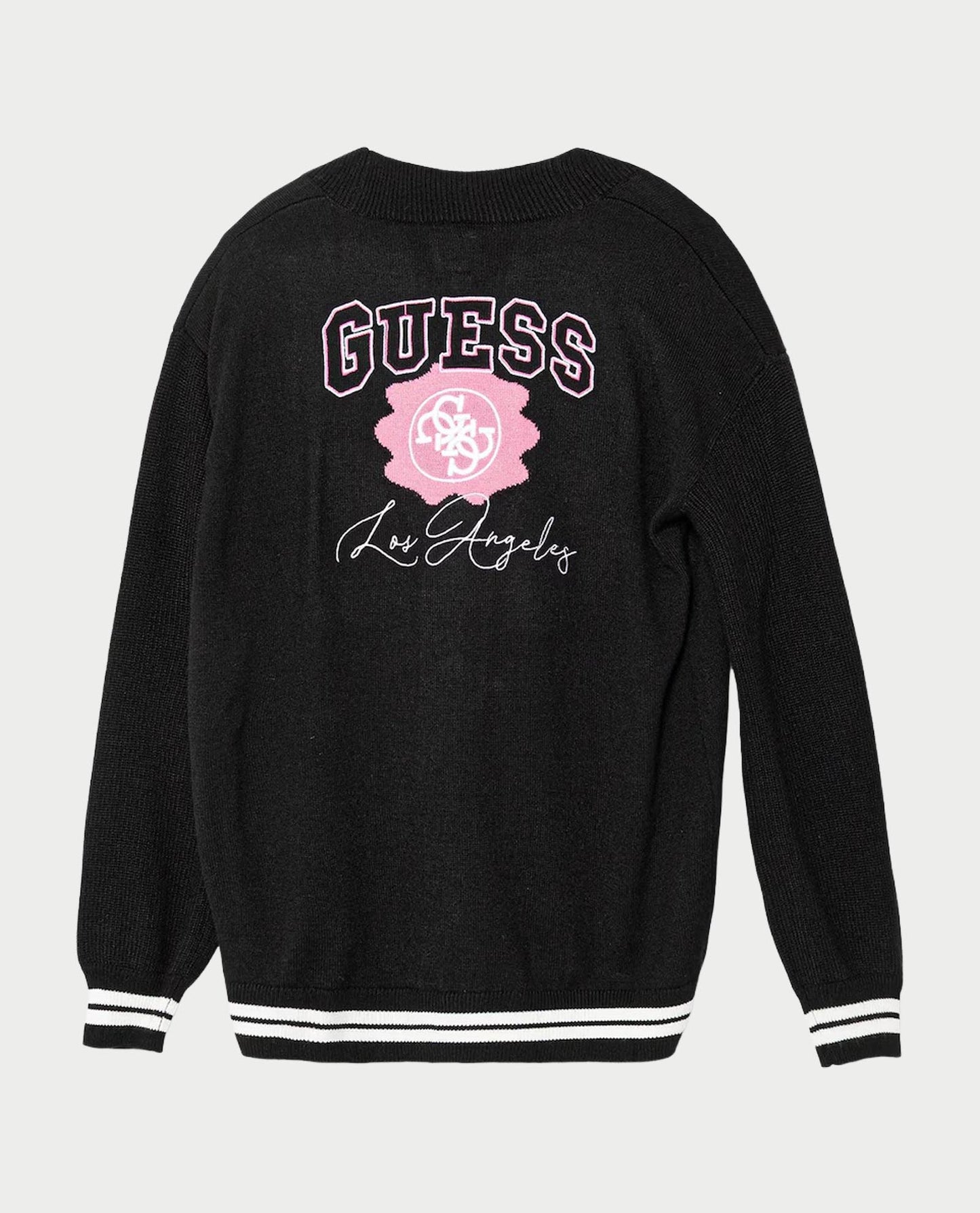GUESS BACK EMBROIDERED KNITTED CARDIGAN