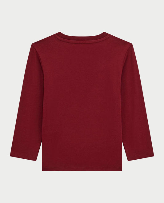 GUESS LS BEAR EMBROIDERY T SHIRT