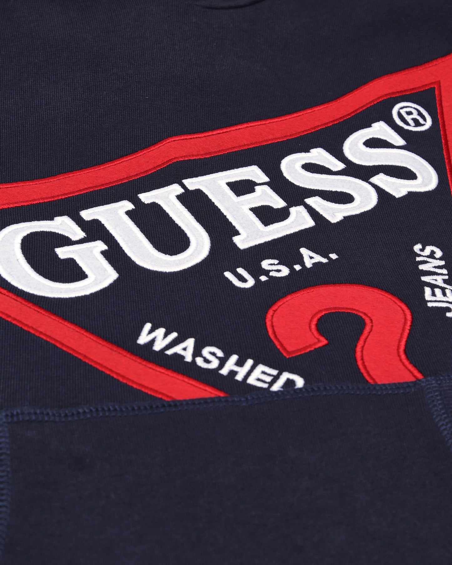 GUESS JEANS BABY HOODED TRIANGLE LOGO PULLOVER