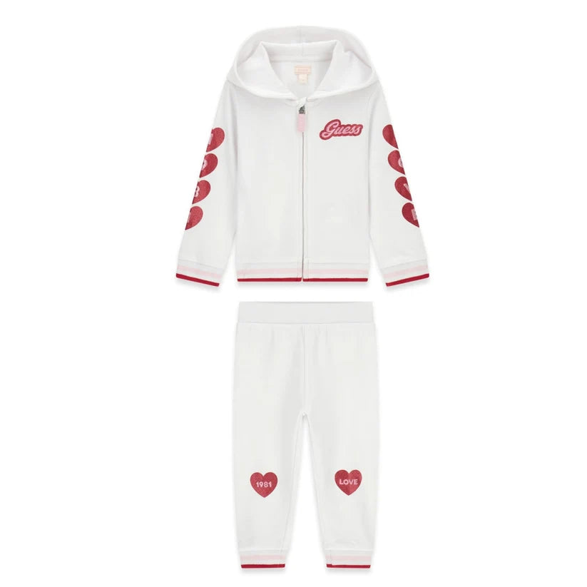 GUESS KIDS COTTON HEARTS TRACKSUIT