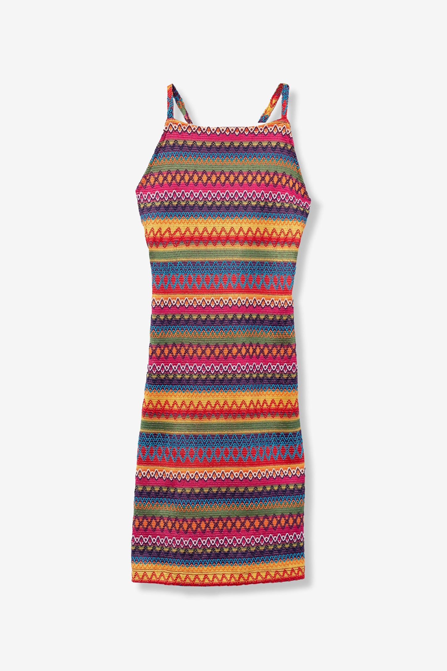 TIFFOSI SLIM COLORFUL STRIPED DRESS