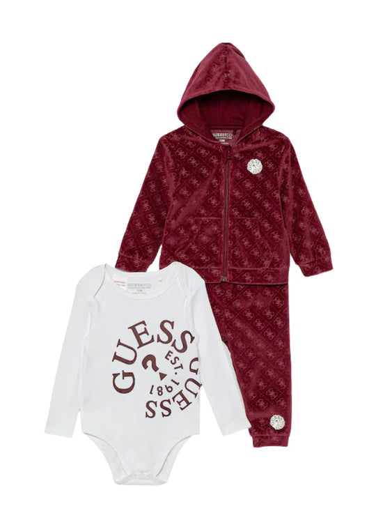 GUESS KIDS SET HOODED TOP 7 LS BODY & PANTS