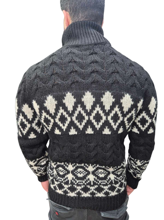 GIANNI LUPO HALF ZIP KNITTED SWEATER