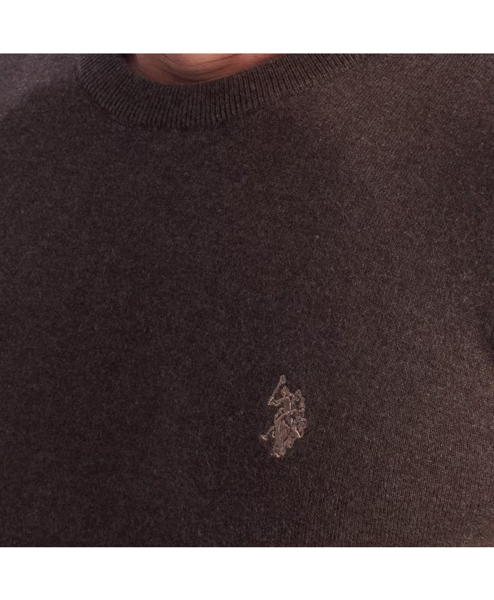 U.S POLO ASSN CREW NECK SWEATER IN COTTON & CASHMERE BLEND