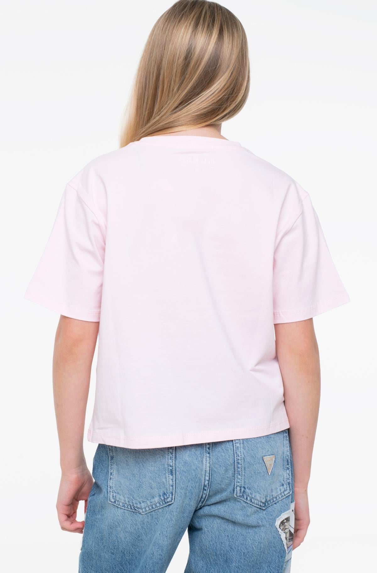 GUESS KIDS SEQUINS & FLOWERS T SHIRT
