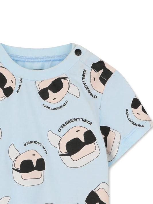 KARL LAGERFELD KIDS IKONIK KARL CARGO SHORTS SET