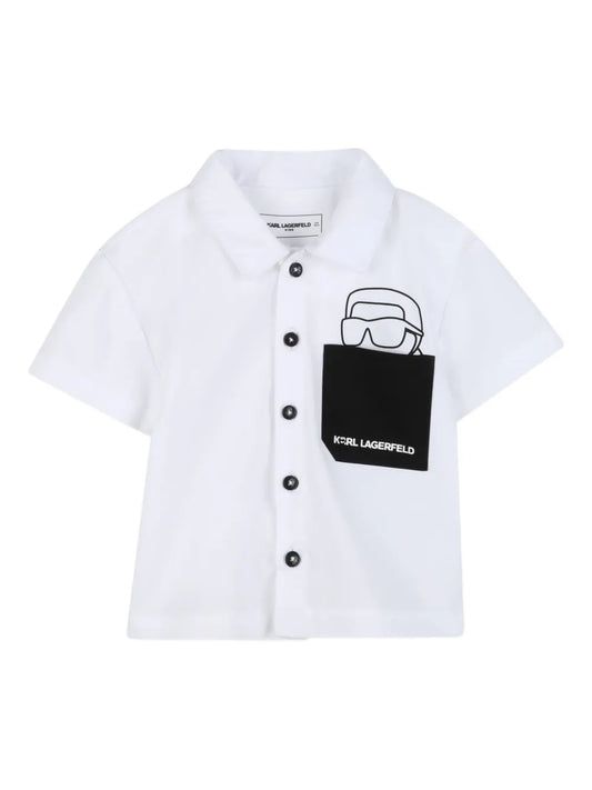 KARL LAGERFELD KIDS LOGO-PRINT SHORTS SET