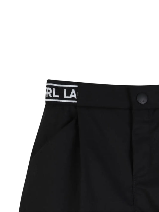 KARL LAGERFELD KIDS LOGO-PRINT SHORTS SET