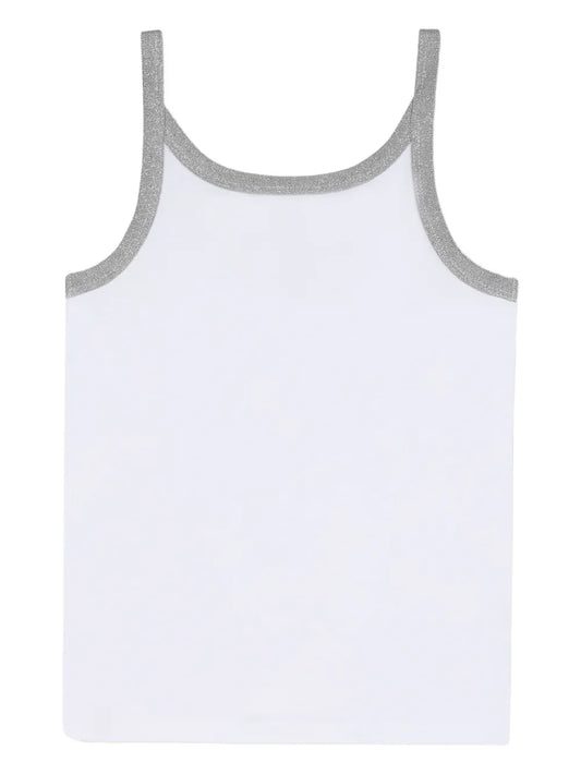 DKNY GIRLS CONTRAST-TRIM TANK TO