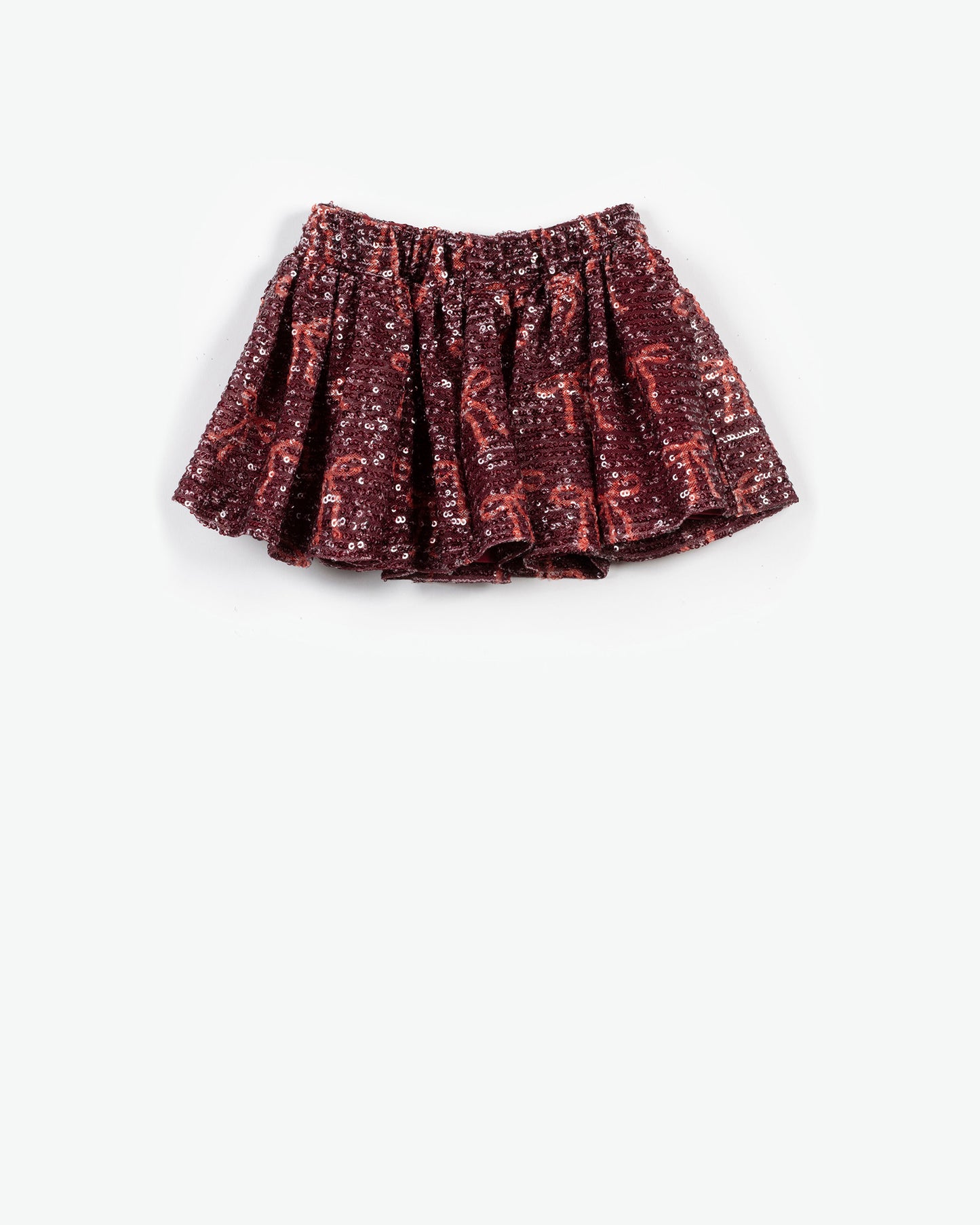 YELL-OH! SEQUIN BOWS ALLOVER SKIRT
