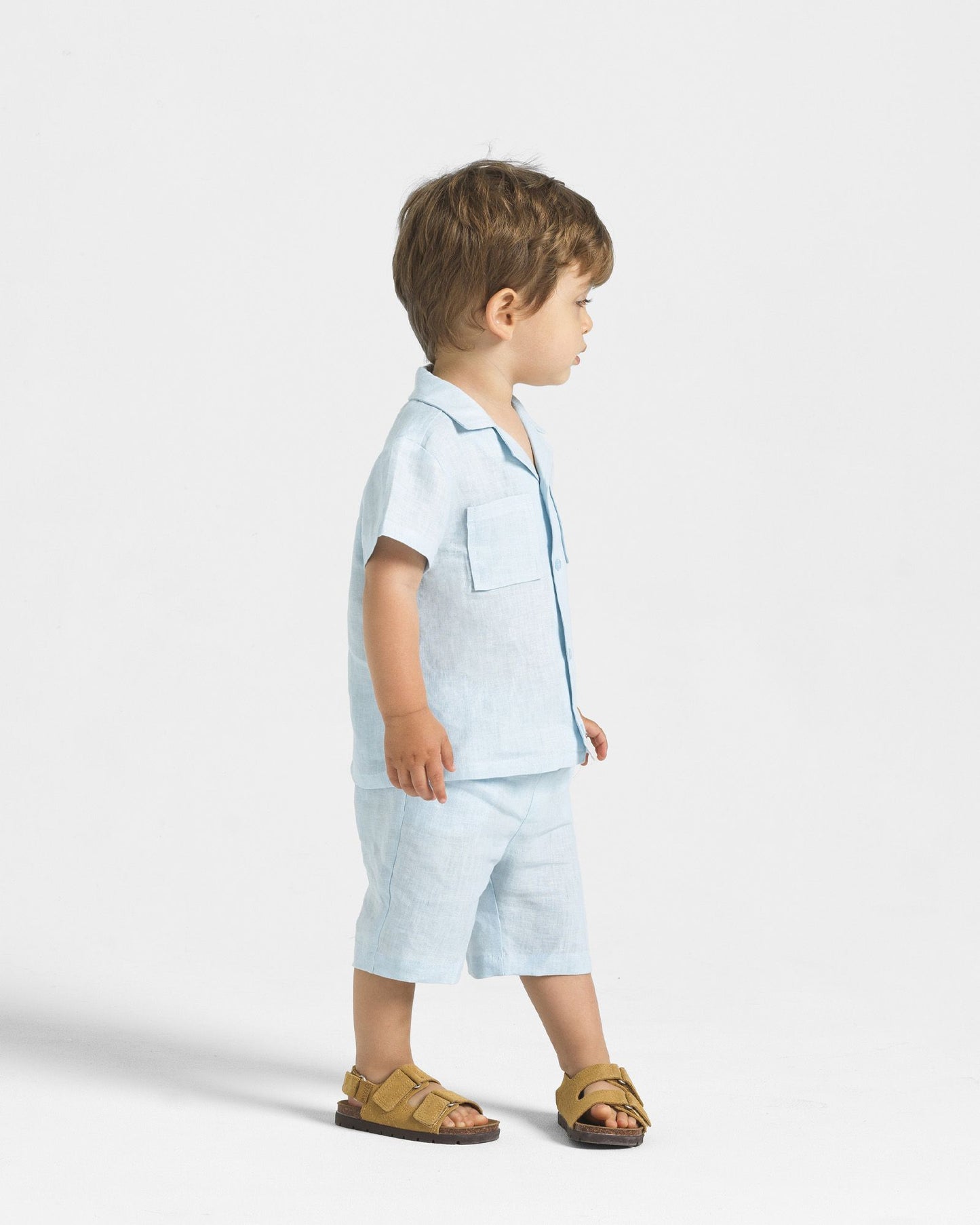 YELL-OH HERMES LINEN SHIRT AETHER BLUE