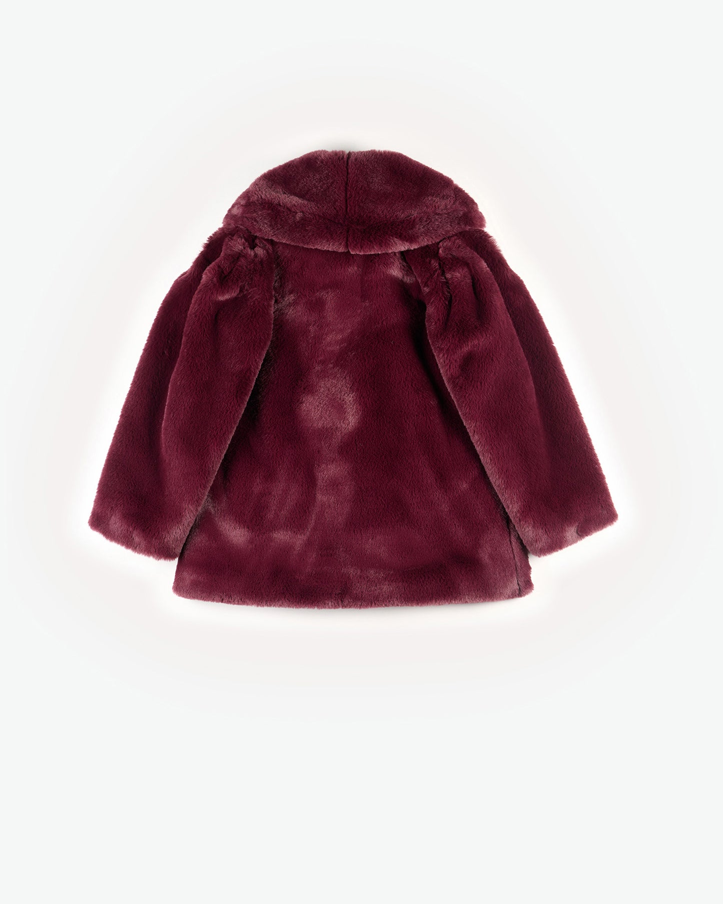 YELLO-OH! FAUX FUR WITH BURGUNDY FALL