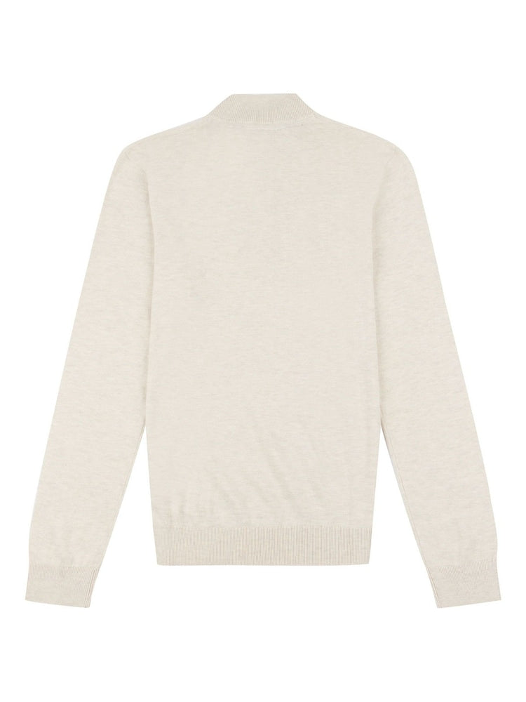 U.S POLO ASSN HALF-ZIP SWEATER IN COTTON & CASHMERE BLEND