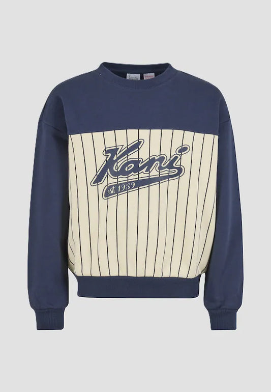 KARL KANI KIDS VARSITY PINSTRIPE SWEATSHIRT