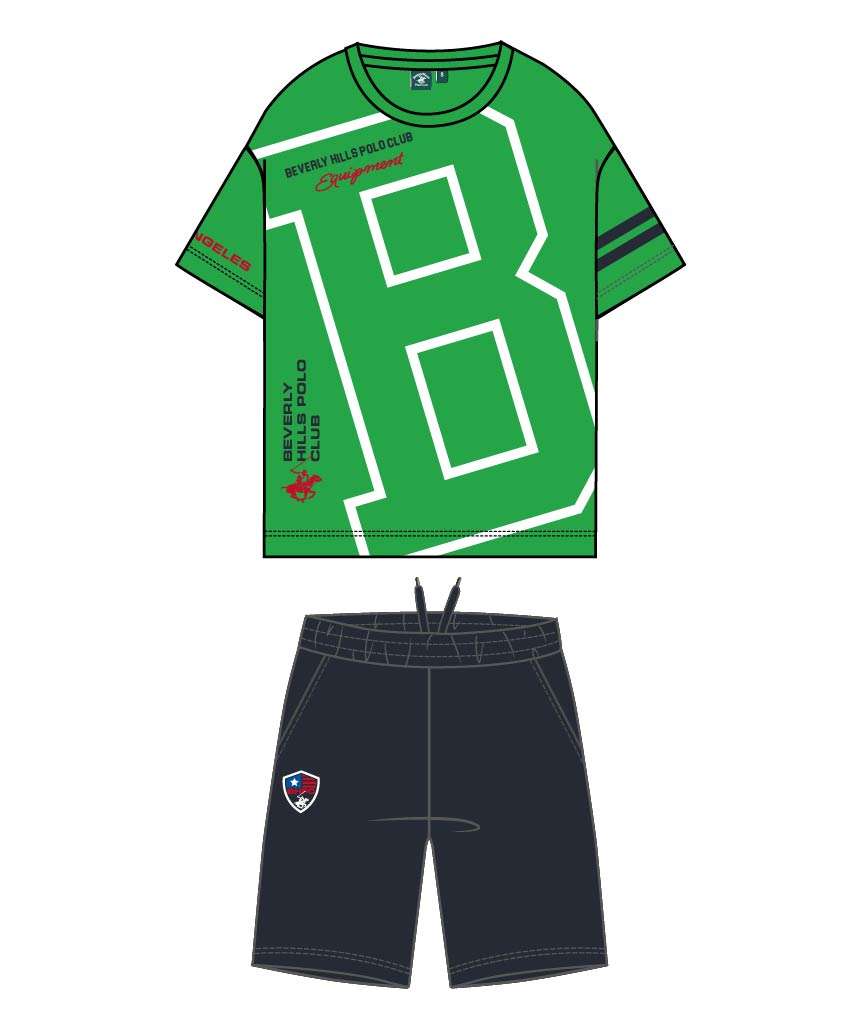 BEVERLY HILLS POLO CLUB KIDS SET T SHIRT & SHORT