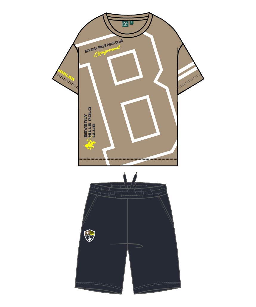 BEVERLY HILLS POLO CLUB KIDS SET T SHIRT & SHORT