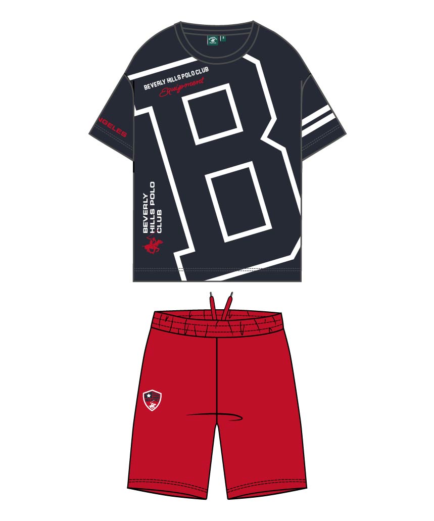 BEVERLY HILLS POLO CLUB KIDS SET T SHIRT & SHORT