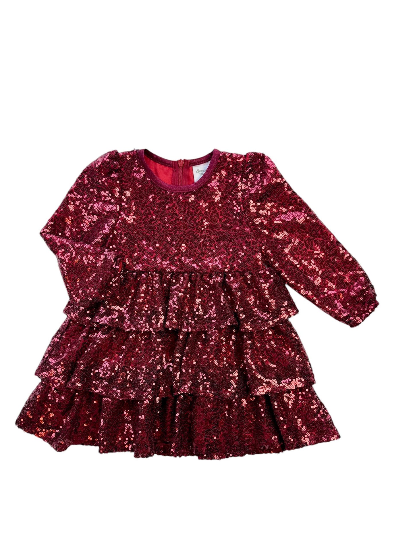SWEET BABY GIRLS GLITTER VOLAN DRESS