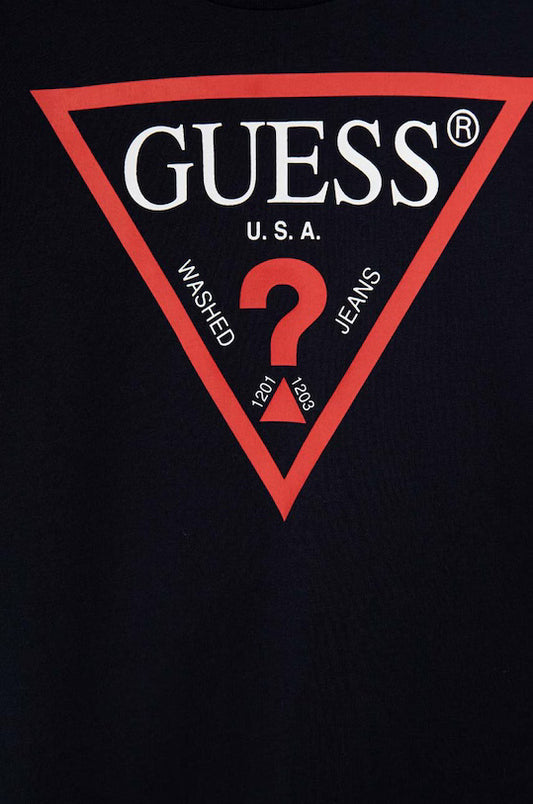 GUESS LS TRIANGLE LOGO T SHIRT