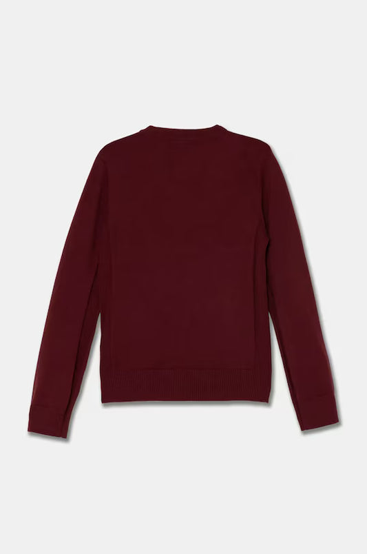 GUESS KIDS TRIANGLE LOGO KNITTED PULLOVER