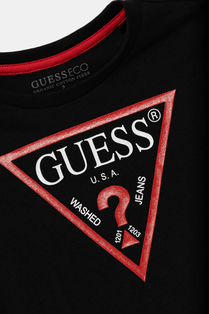 GUESS KIDS CORE TRIANGLE LOGO T SHIRT