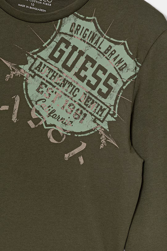 GUESS KIDS LS LOGO T SHIRT