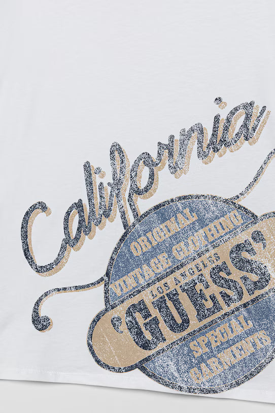 GUESS EMBROIDERED LS T SHIRT