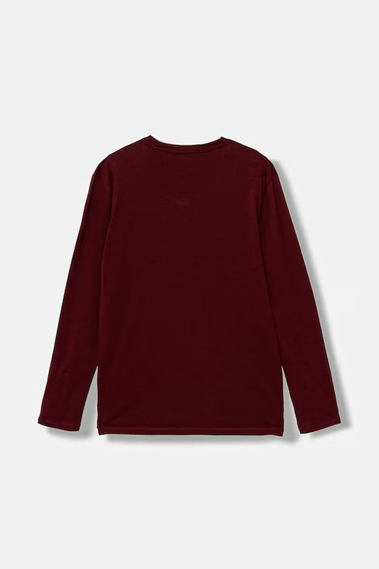 GUESS EMBROIDERED LS T SHIRT