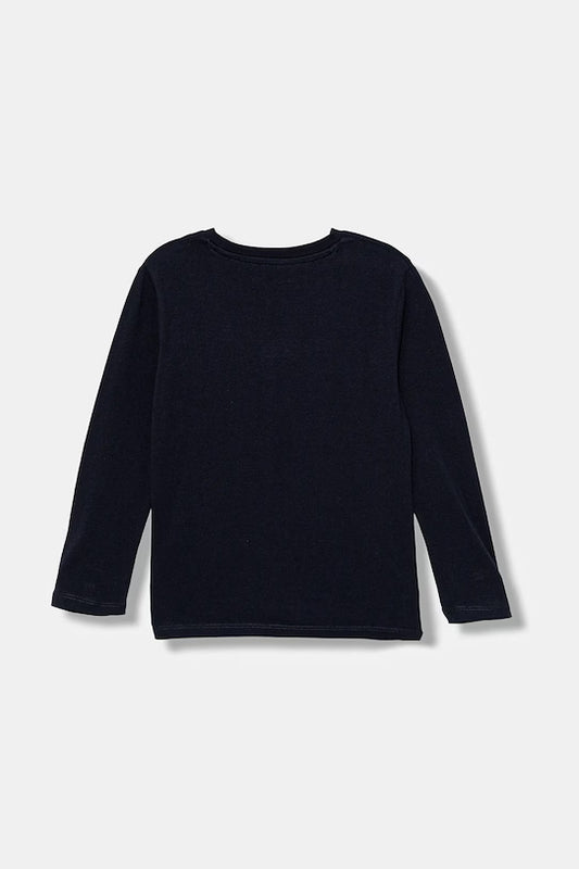 GUESS LS EMBROIDERED T SHIRT