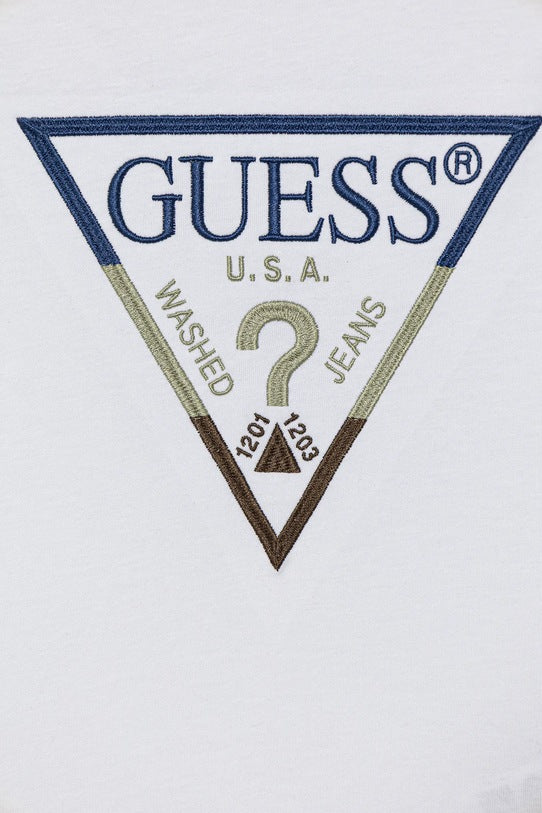 GUESS LS TRIANGLE LOGO T SHIRT