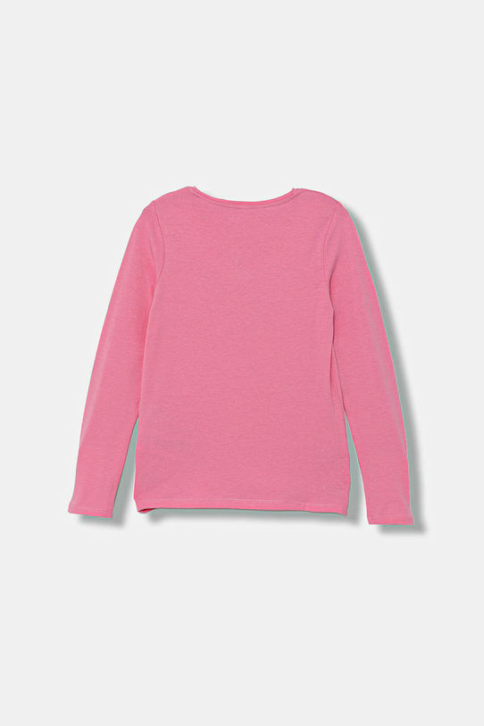 GUESS LS STRASS TRIANGLE LOGO T SHIRT