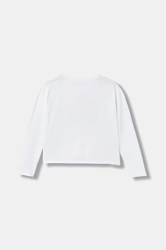 GUESS LS FLOWER EMBROIDERED T SHIRT