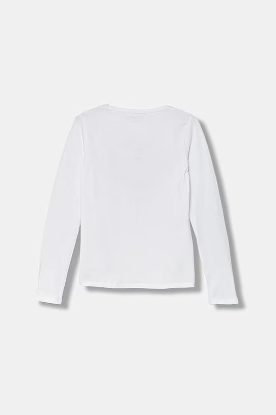 GUESS GIRL LS T SHIRT WITH HEART EMBROIDERY