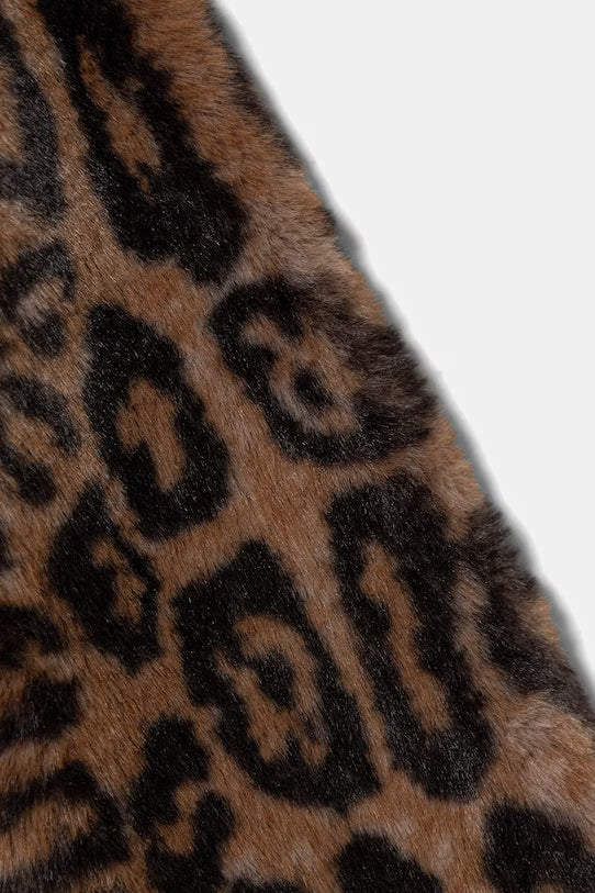 GUESS JEANS HOODED FAUX FUR JACKET