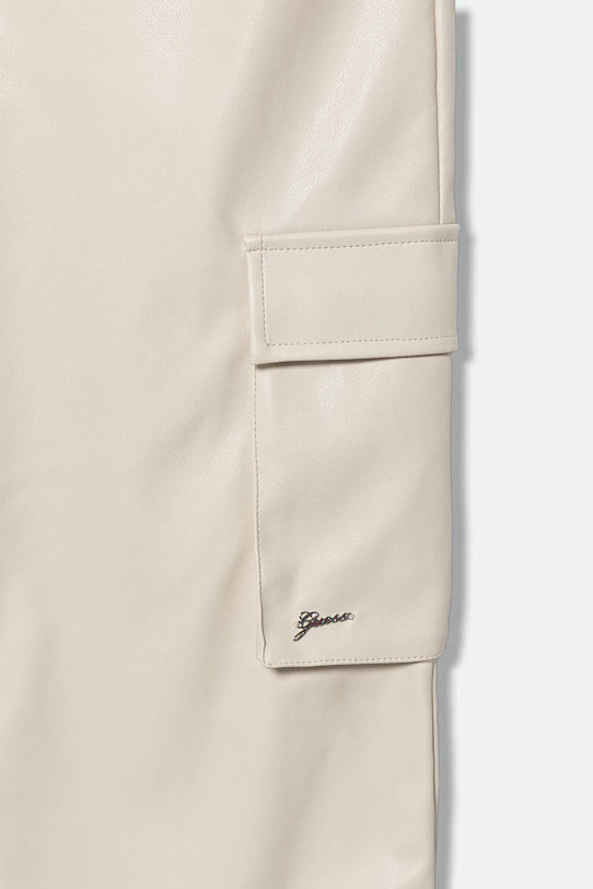 GUESS GIRL PU LEATHER CARGO PANTS