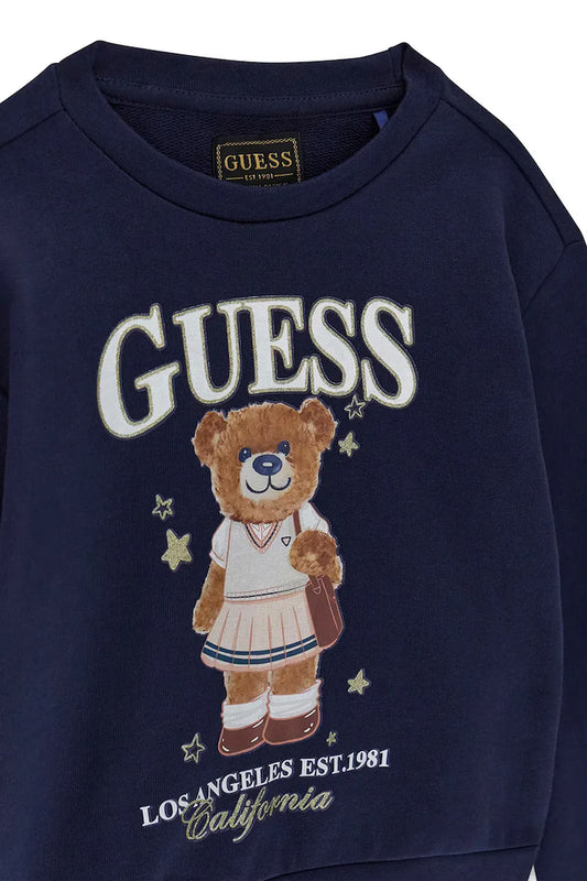 GUESS KIDS GIRLS BABY BEAR RELAXED SWEATSHIRT