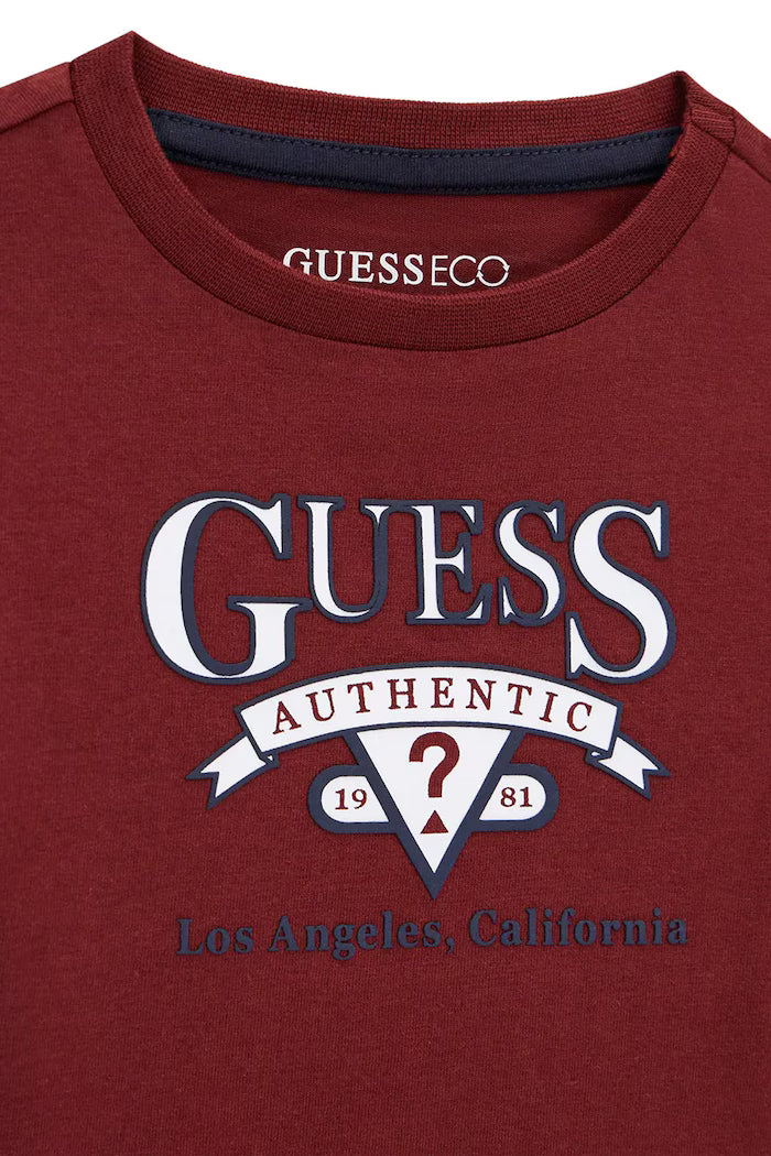 GUESS KIDS EMBROIDERED LOGO T SHIRT
