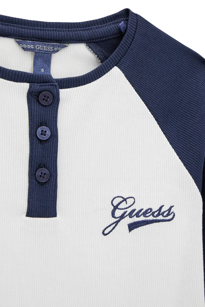 GUESS KIDS GIRLS SLIM RAGLAN T SHIRT