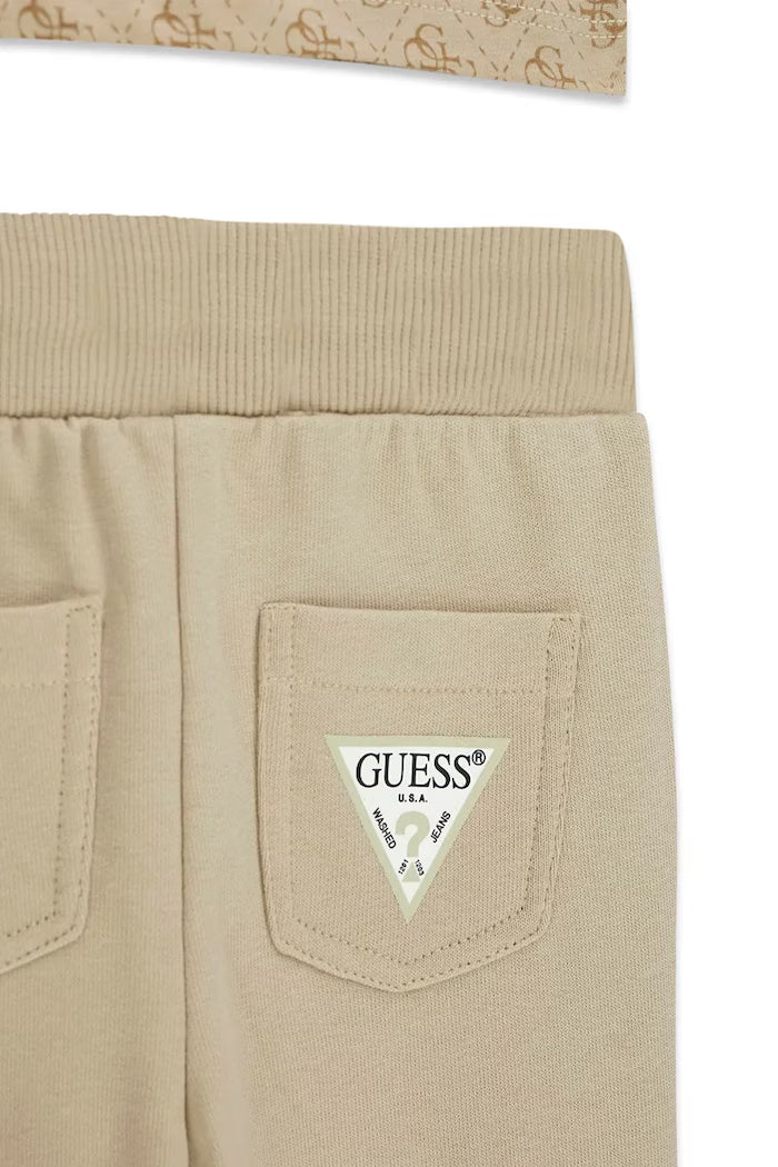 GUESS KIDS COTTON MULTILOGO SET SWEATSHIRT & PANTS