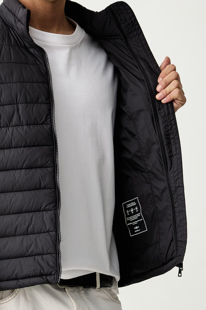 GUESS PANELED PUFFER VEST