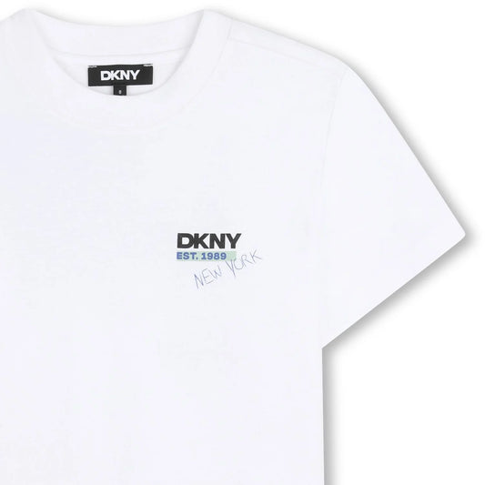 DKNY KIDS BACK PRINT LOGO T SHIRT