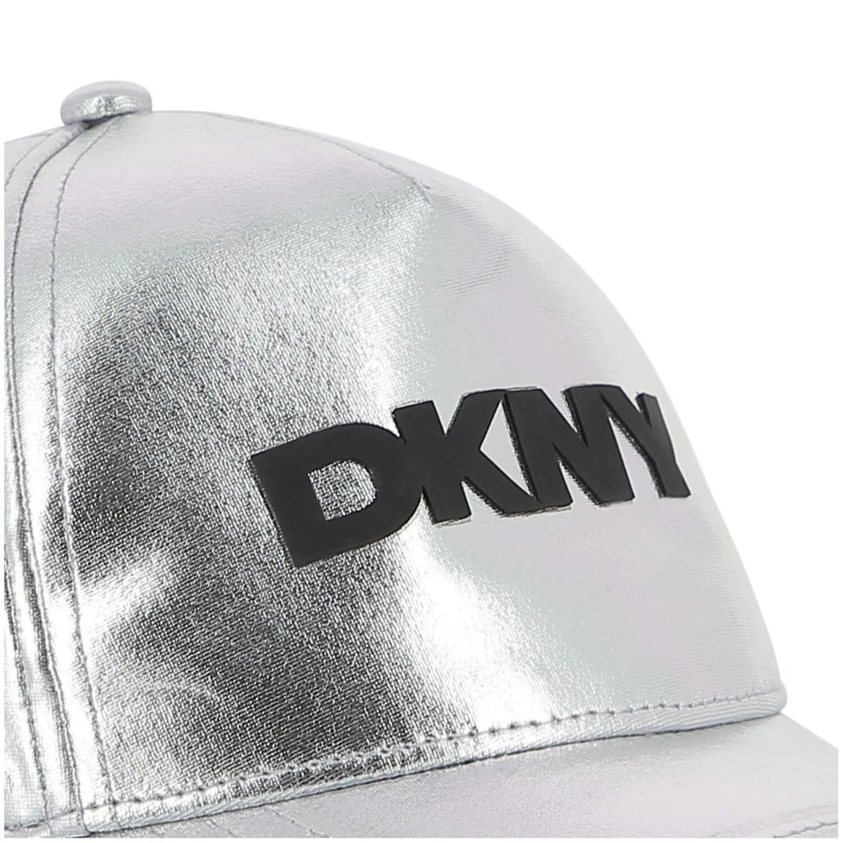 DKNY KIDS GIRLS MINI ME SILVER LOGO CAP
