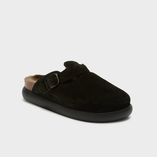 SCHOLL FAE FUR CHUNKY MULES