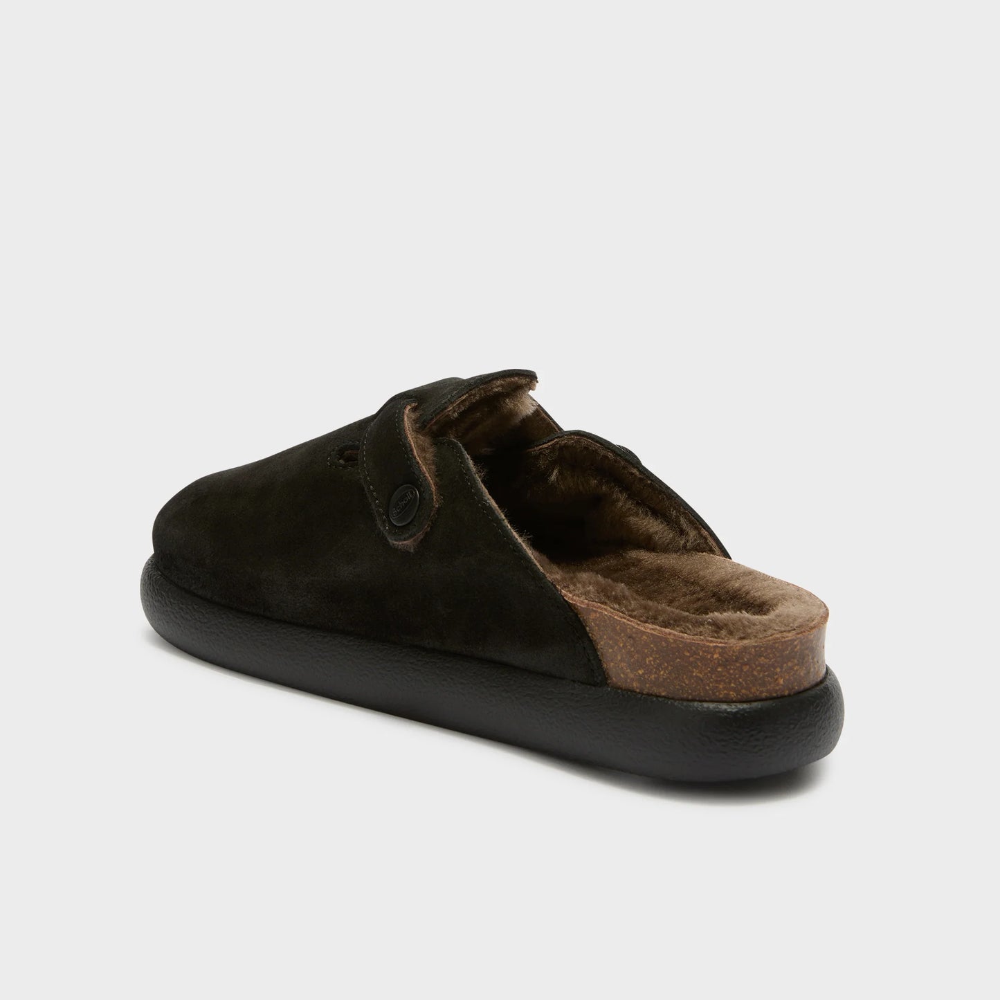 SCHOLL FAE FUR CHUNKY MULES