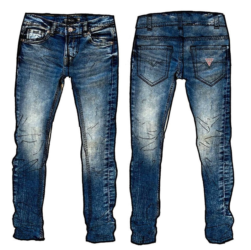 GUESS KIDS REGULAR COMFORT DENIM PANTS
