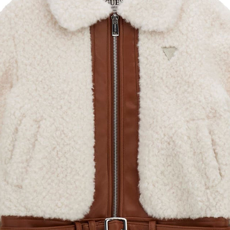 GUESS KIDS LS FAUX FUR JACKET