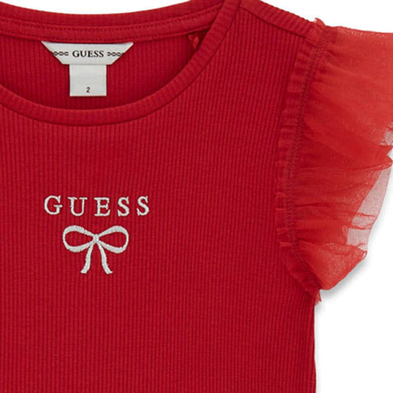 GUESS KIDS RIB MESH T SHIRT