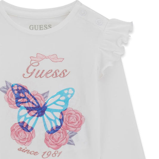 GUESS KIDS LS RUFFLES T SHIRT