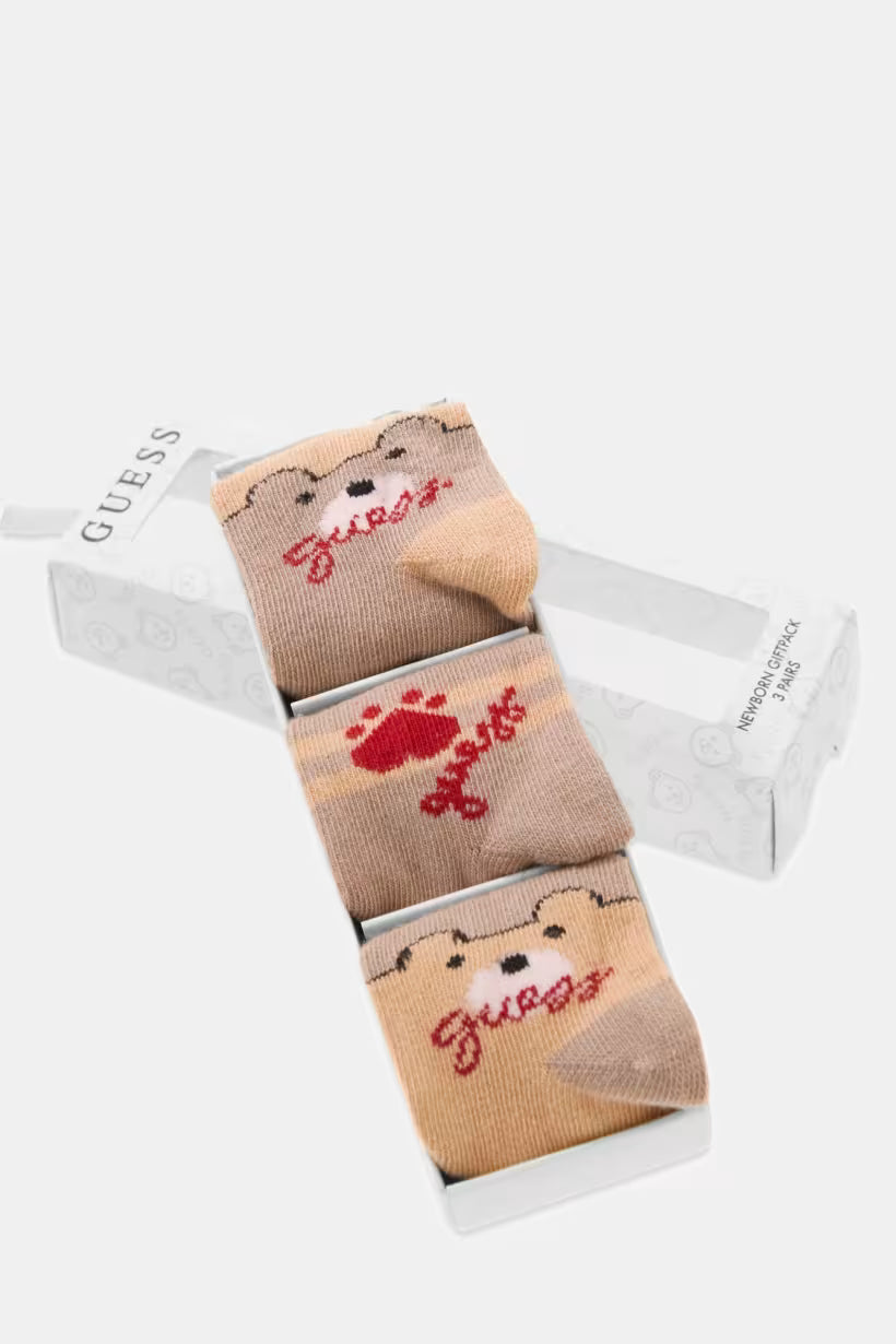 GUESS KIDS 3PCS PRINTED SOCKS